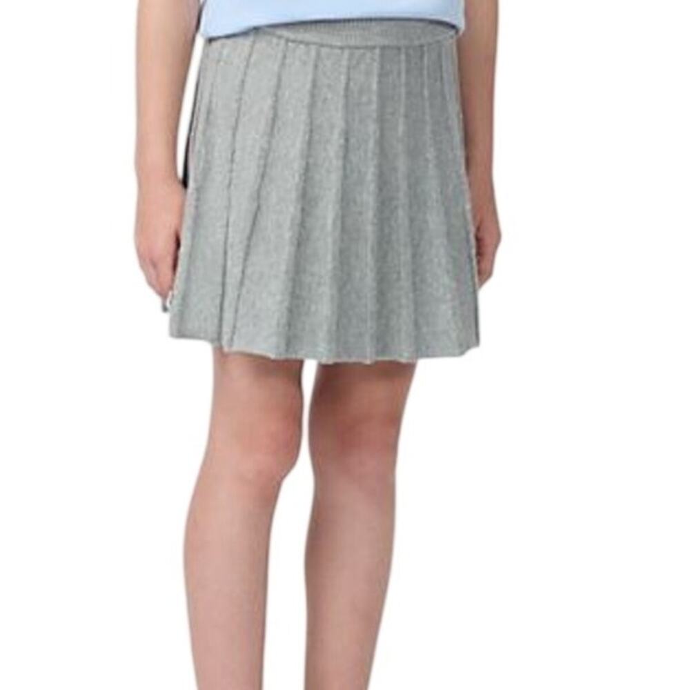 Abercrombie & Fitch Gray Pleated Sweater Knit Skirt, Size Girls 11/12  NWT